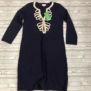Lilly Pulitzer Devlin Sweater Shift Dress Navy